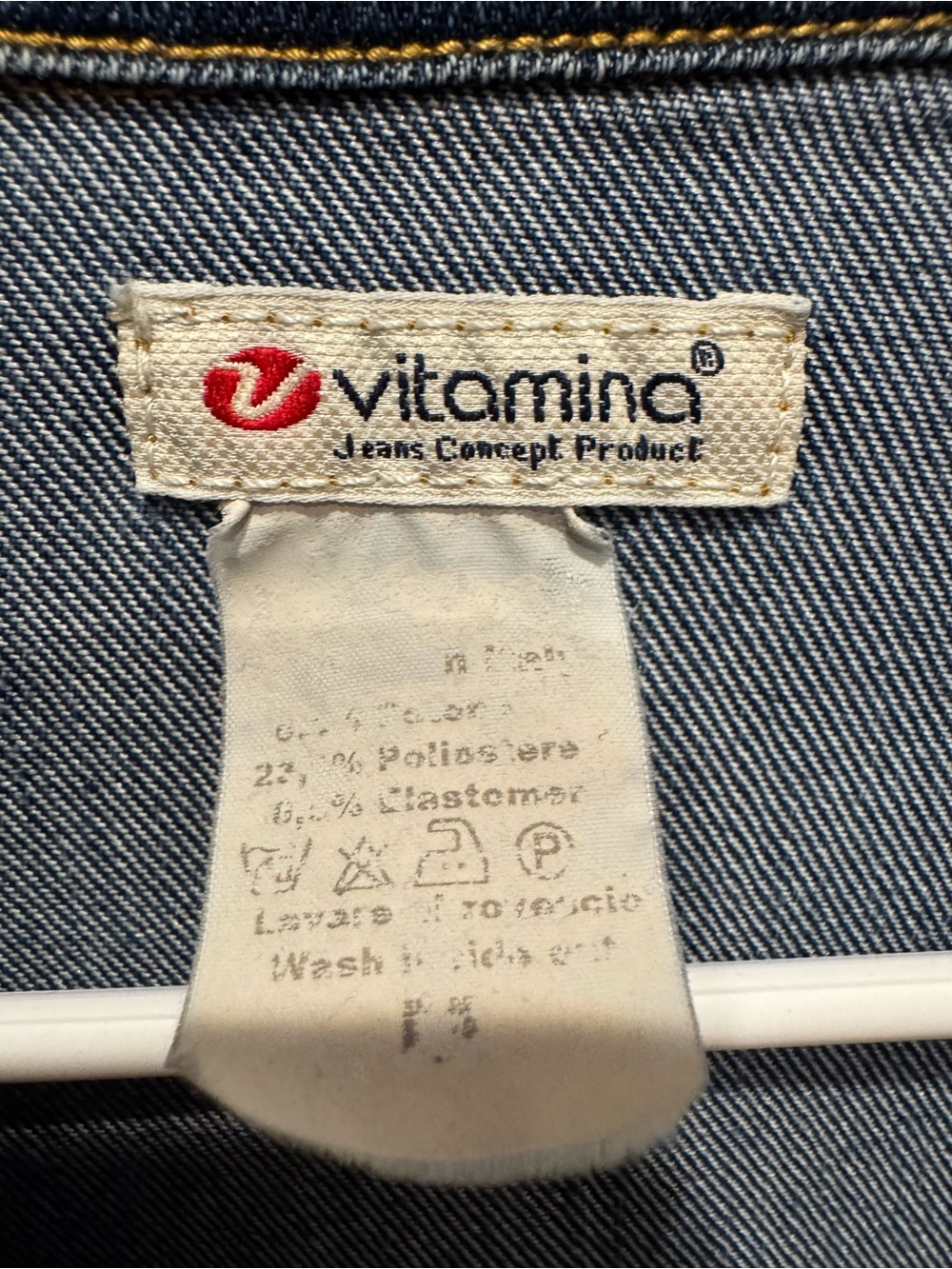 Vintage Vitamina Made in Italy Denim Jacket Juniors Medium - Picture 3 of 7